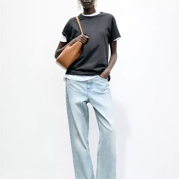 ZARA GATHERED SHOPPER TOTE BAG - Picture 3 of 9